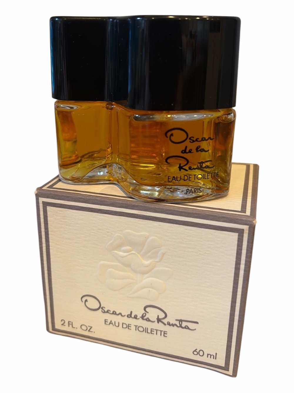 Oscar de la Renta Amber Fragrance Bottle with Black Cap